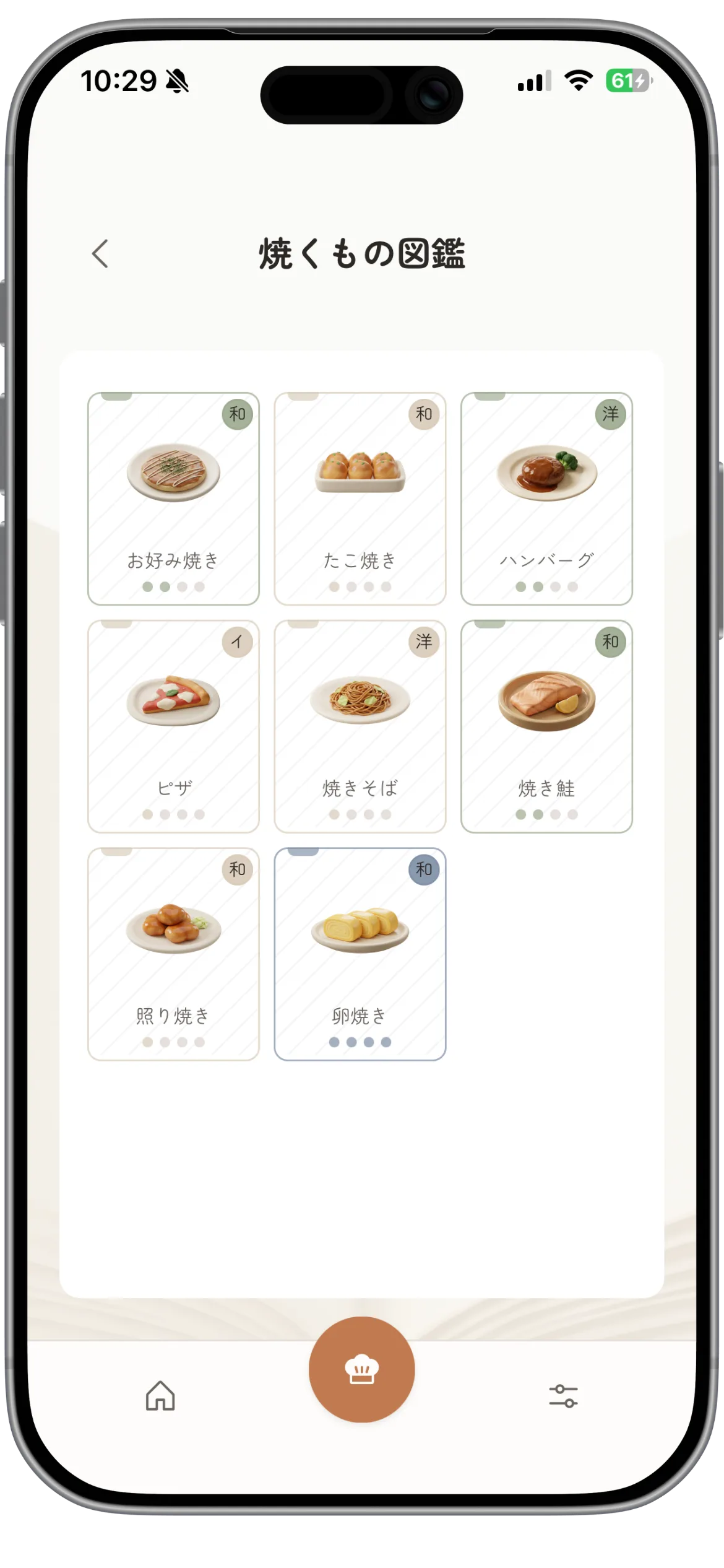 カテゴリ図鑑の一覧画面